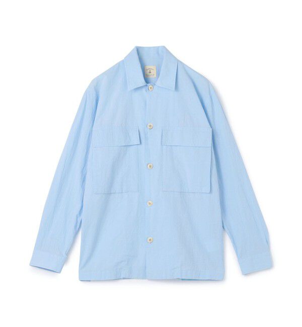 TOMORROWLAND MENS「【別注】GUY ROVER コットンポプリン オーバーシャツ」|ブルゾン・スタジャン|63 ライトブルー