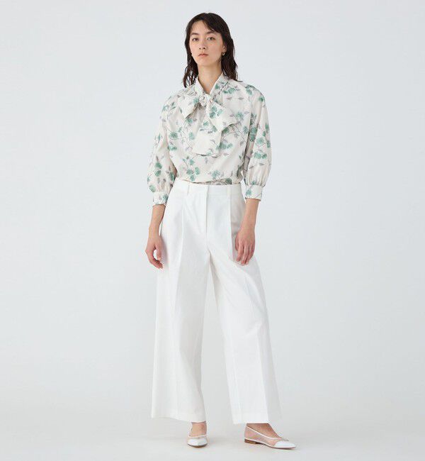 TOMORROWLAND collection「コットンカツラギ タックワイドパンツ」|その他|