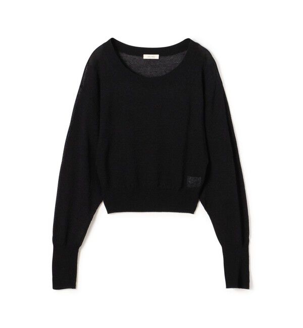 DES PRES「コットンストレッチエアリーニット ラウンドネックプルオーバー」|ニット・セーター|19 ブラック