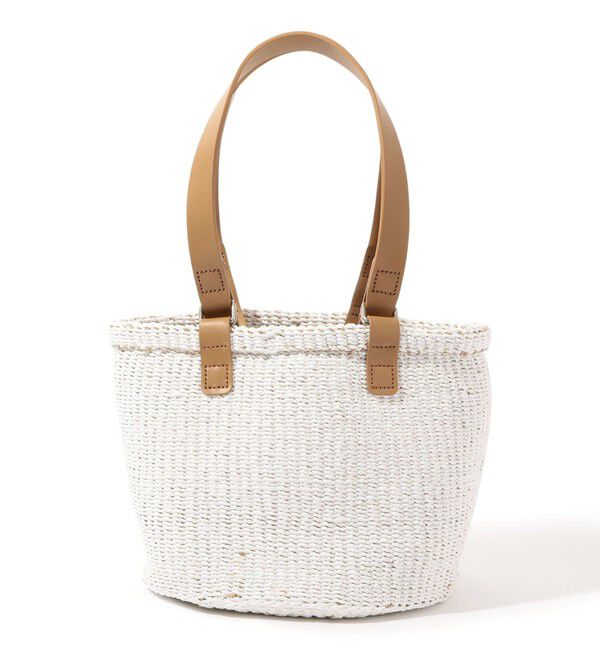 TOMORROWLAND GOODS「BUCKET BAGGAGE BASKET ミニ」|かごバッグ|11 ホワイト