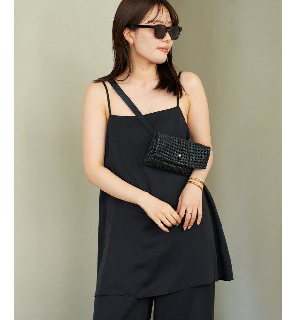 Plage「《追加》fibril linen 混 キャミソール」|キャミソール|ブラック