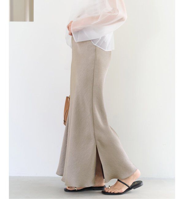 IENA「《追加3》ダブルサテンスカート」|スカート|