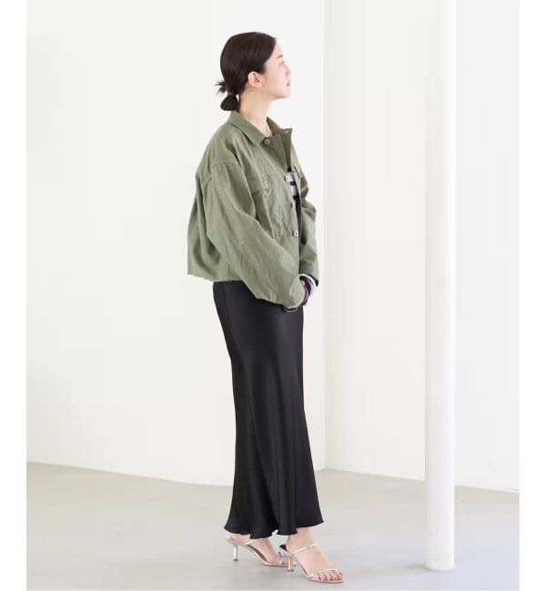 IENA「《追加6》ダブルサテンスカート」|スカート|