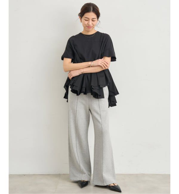 IENA「《追加》AAYUSHI/アユーシ ロングティアードフリルテールトップス」|Tシャツ・カットソー|