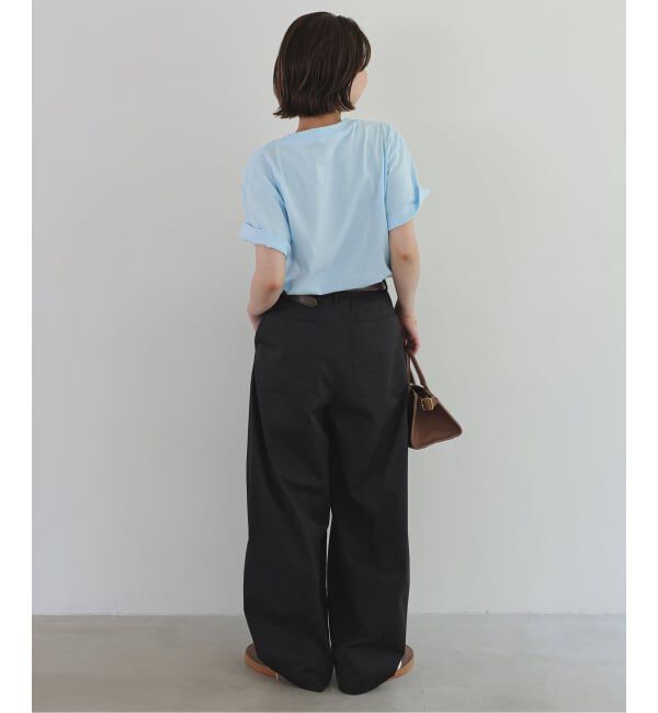 SLOBE IENA「《接触冷感/WEB限定/追加予約》ライトチノタックカーブトラウザー」|チノ|