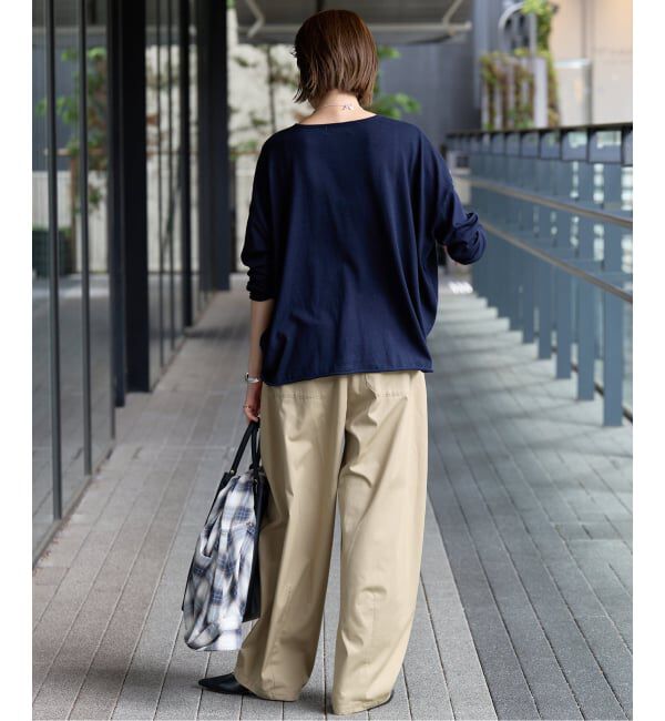 SLOBE IENA「《接触冷感/WEB限定/追加予約》ライトチノタックカーブトラウザー」|チノ|