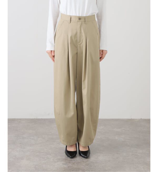 SLOBE IENA「《接触冷感/WEB限定/追加予約》ライトチノタックカーブトラウザー」|チノ|