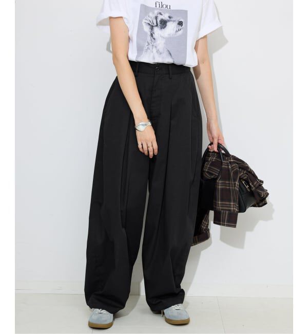 SLOBE IENA「《接触冷感/WEB限定/追加予約》ライトチノタックカーブトラウザー」|チノ|