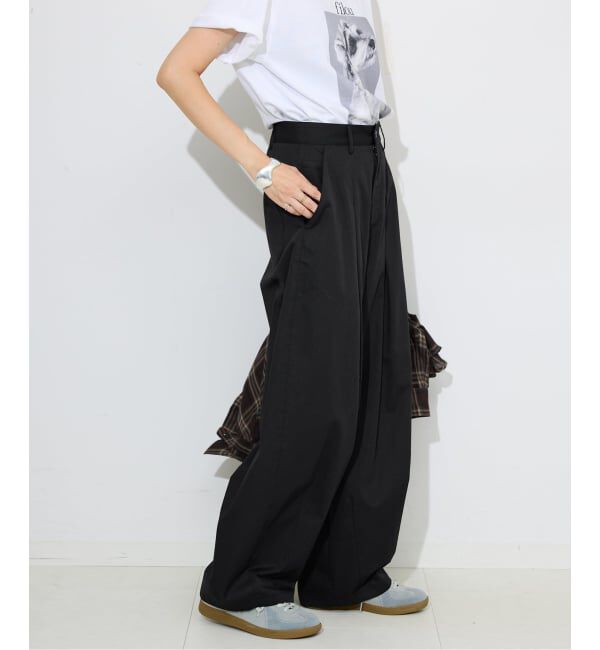 SLOBE IENA「《接触冷感/WEB限定/追加予約》ライトチノタックカーブトラウザー」|チノ|