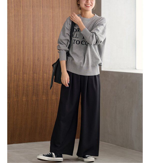 JOURNAL STANDARD relume「《追加4》ウォッシャブルサージストレッチタックワイドパンツ」|スラックス|