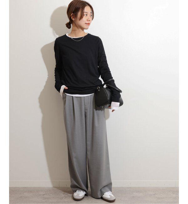 JOURNAL STANDARD relume「《追加5》ソフトテレコクルーネックロングTEE」|Tシャツ・カットソー|