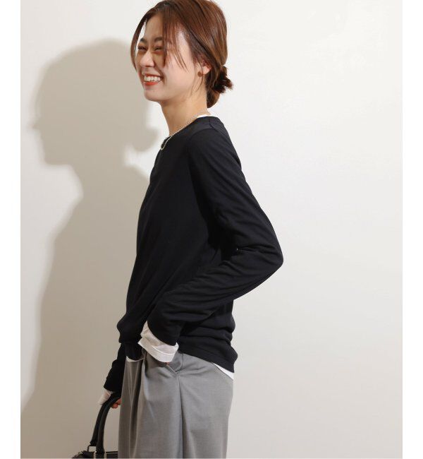 JOURNAL STANDARD relume「《追加5》ソフトテレコクルーネックロングTEE」|Tシャツ・カットソー|