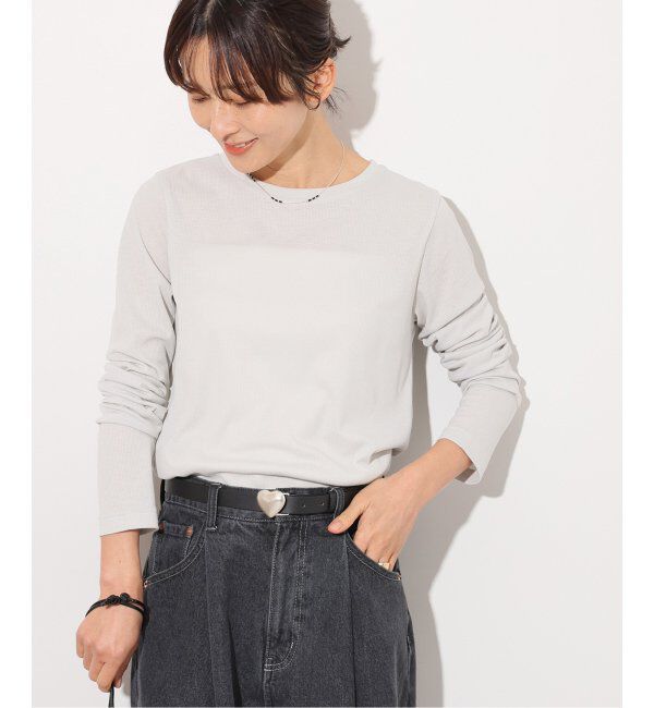 JOURNAL STANDARD relume「《追加5》ソフトテレコクルーネックロングTEE」|Tシャツ・カットソー|グレーA