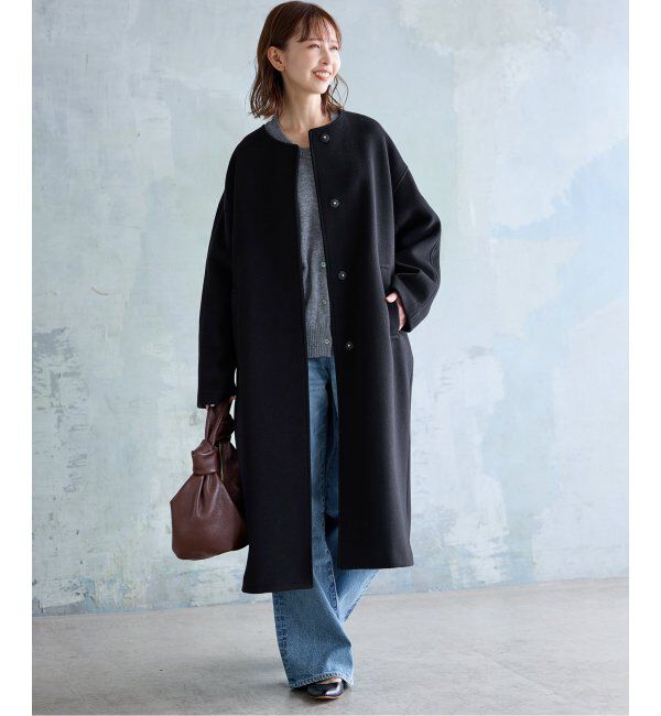 JOURNAL STANDARD「《追加2》スーパー140ビーバーノーカラーコート」|ノーカラーコート|