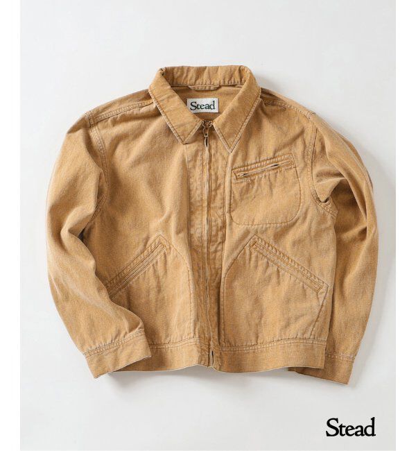 J.S.Homestead「J.S.Homestead / Stead ピグメントキャンバス ジップジャケット」|その他|キャメル