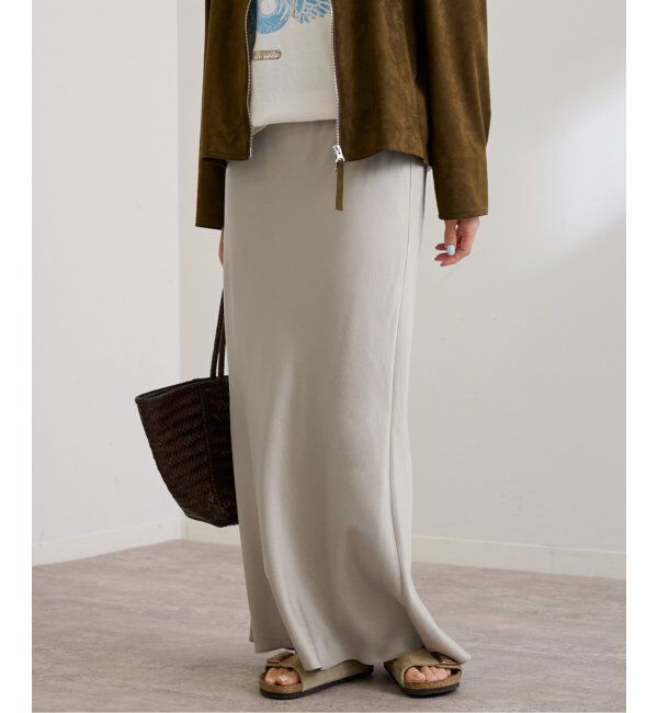 FRAMeWORK「≪追加≫キュプラバイアスサテンロングスカート」|スカート|