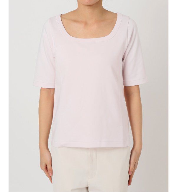 NOBLE「《追加》スビンコットンソフトスクエアーネックTシャツ」|Tシャツ・カットソー|