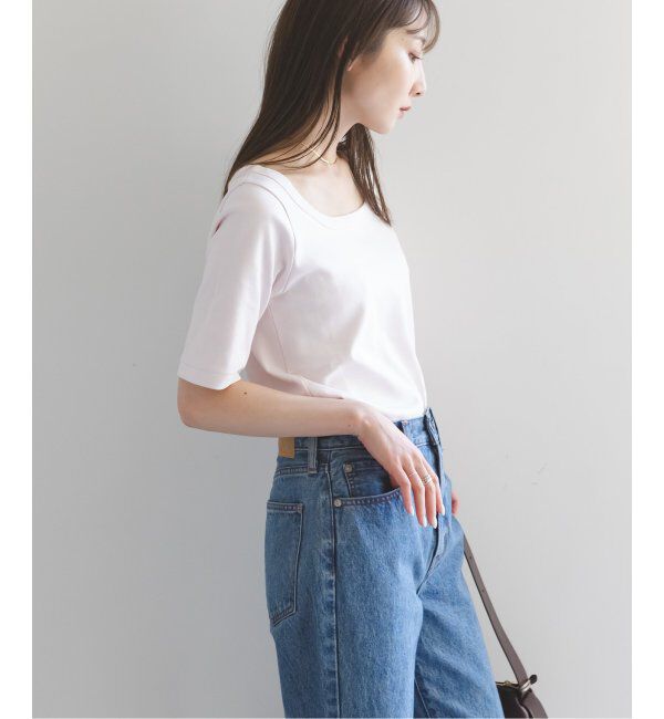 NOBLE「《追加》スビンコットンソフトスクエアーネックTシャツ」|Tシャツ・カットソー|