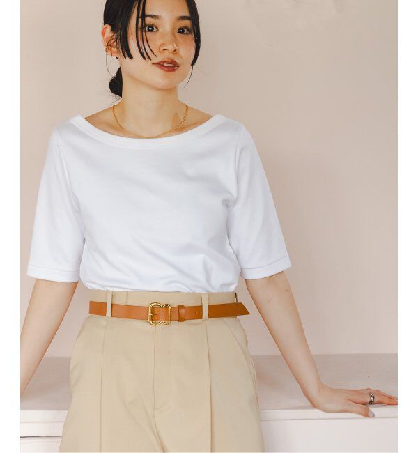 NOBLE「《追加》スビンコットンソフトスクエアーネックTシャツ」|Tシャツ・カットソー|