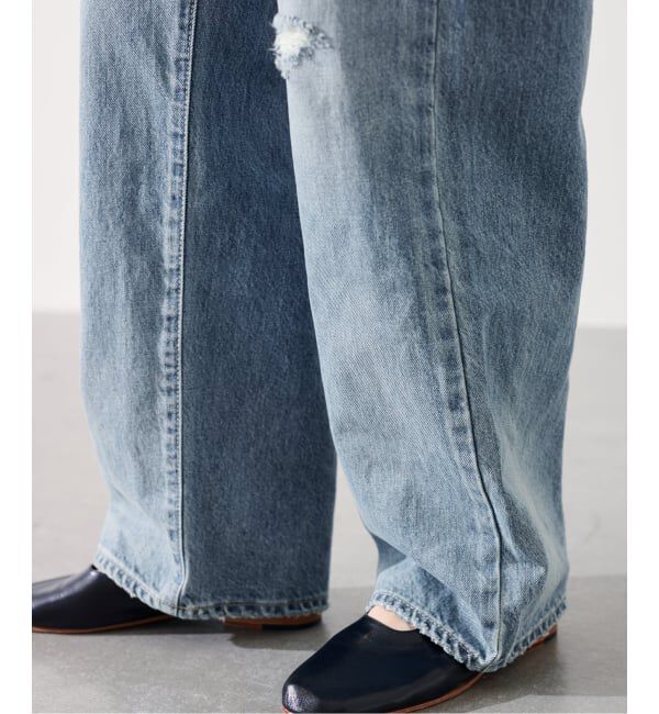 FRAMeWORK「JOHNBULL/ジョンブル Hwデニムワイドストレートパンツ」|デニム|