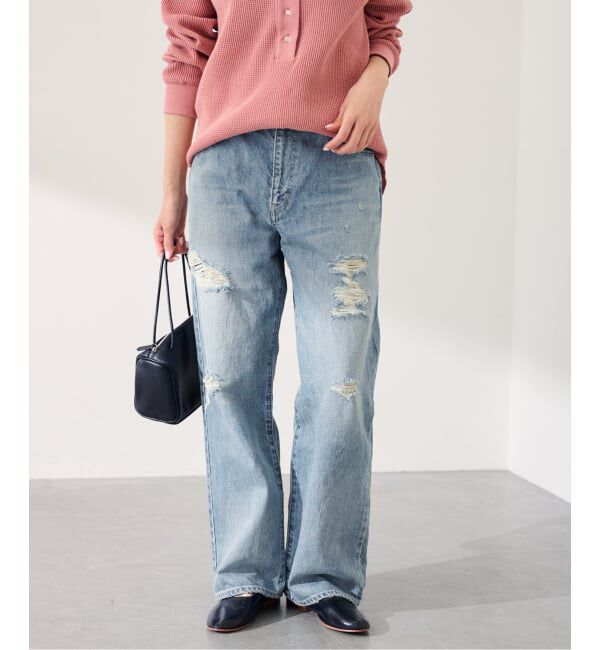 FRAMeWORK「JOHNBULL/ジョンブル Hwデニムワイドストレートパンツ」|デニム|