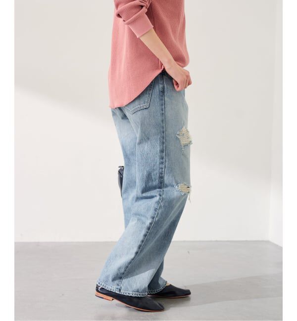 FRAMeWORK「JOHNBULL/ジョンブル Hwデニムワイドストレートパンツ」|デニム|