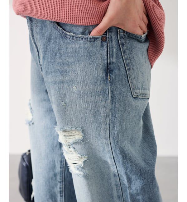 FRAMeWORK「JOHNBULL/ジョンブル Hwデニムワイドストレートパンツ」|デニム|