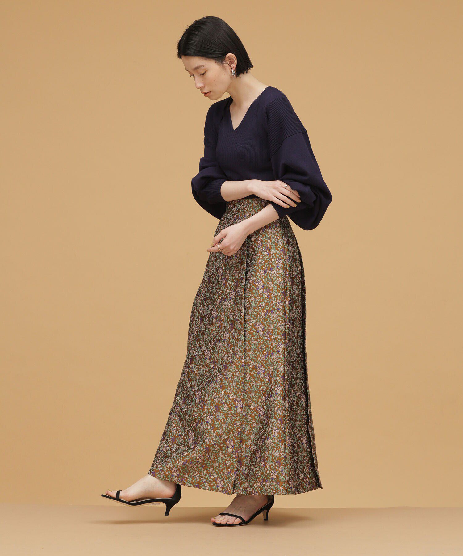 nano･universe「LB.03/フラワージャカードマーメイドスカート」|スカート|