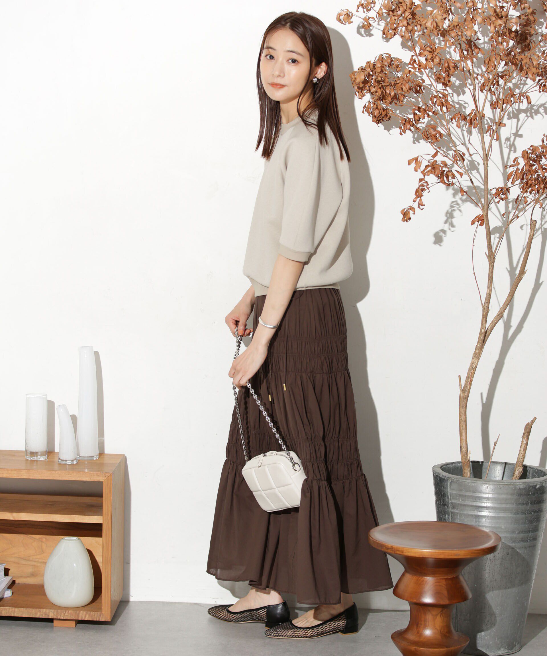 nano･universe「ティアードギャザースカート」|スカート|