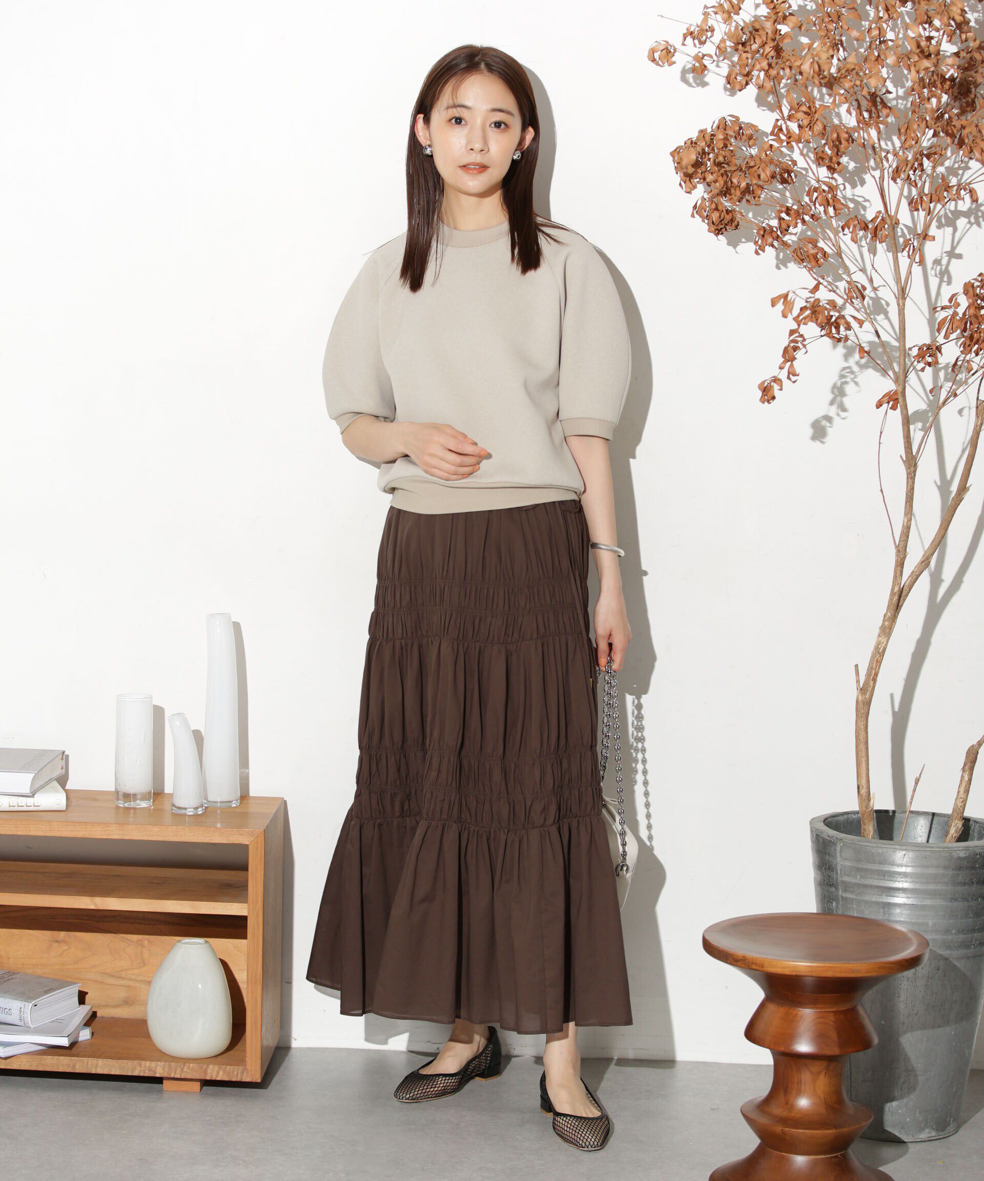 nano･universe「ティアードギャザースカート」|スカート|