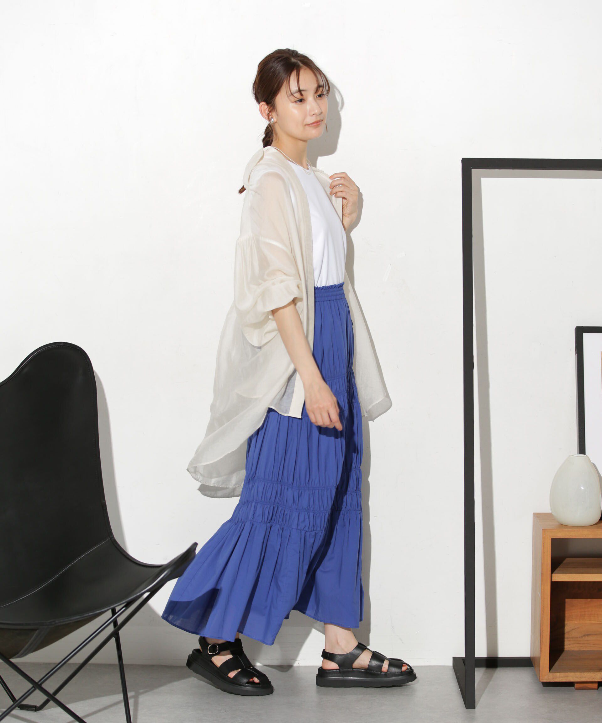 nano･universe「ティアードギャザースカート」|スカート|