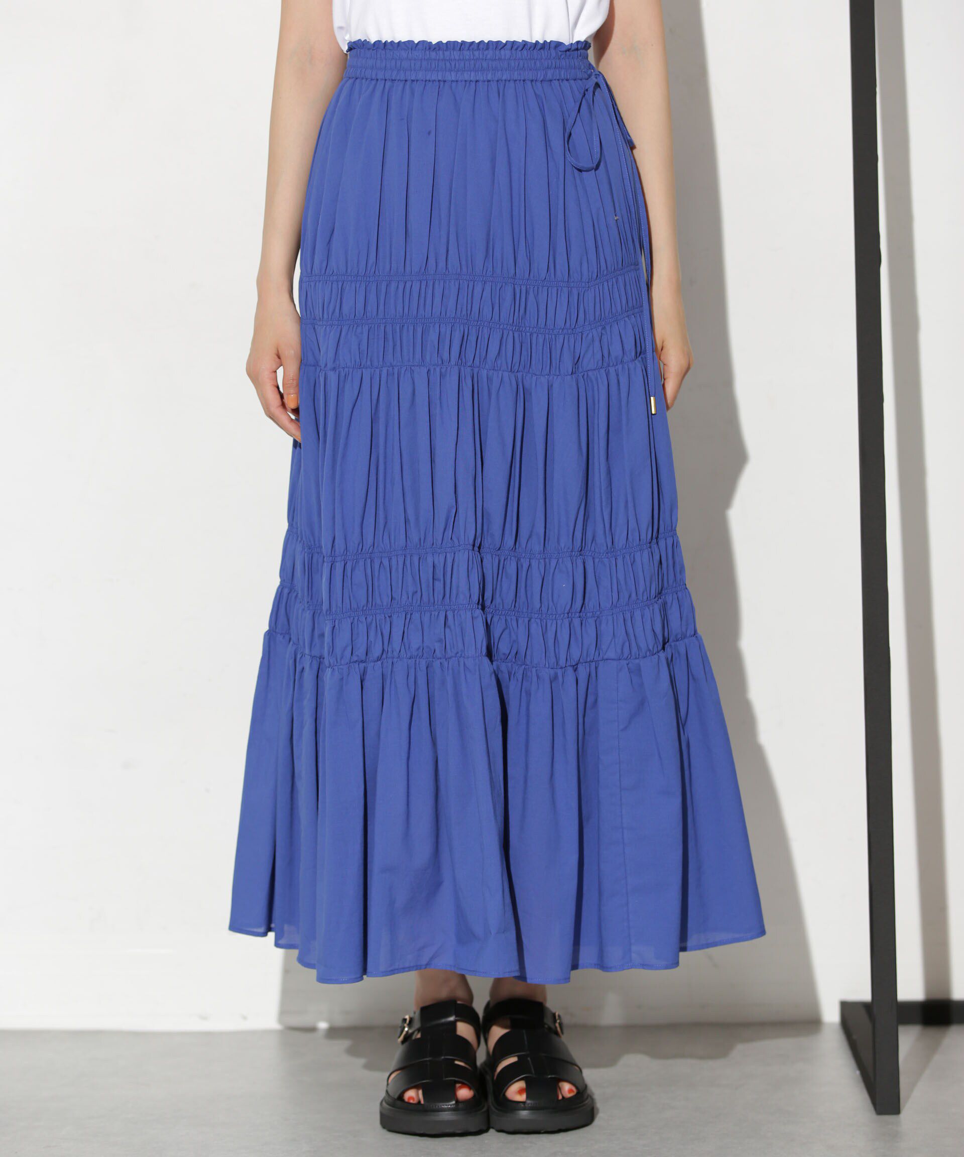 nano･universe「ティアードギャザースカート」|スカート|