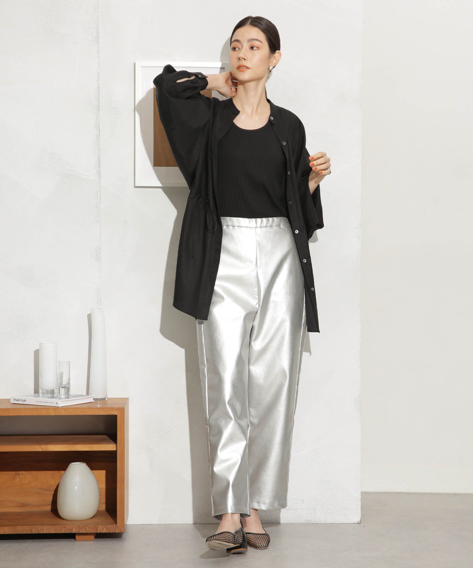 nano･universe「LOGAN/別注フェイクレザー イージーパンツ」|その他|