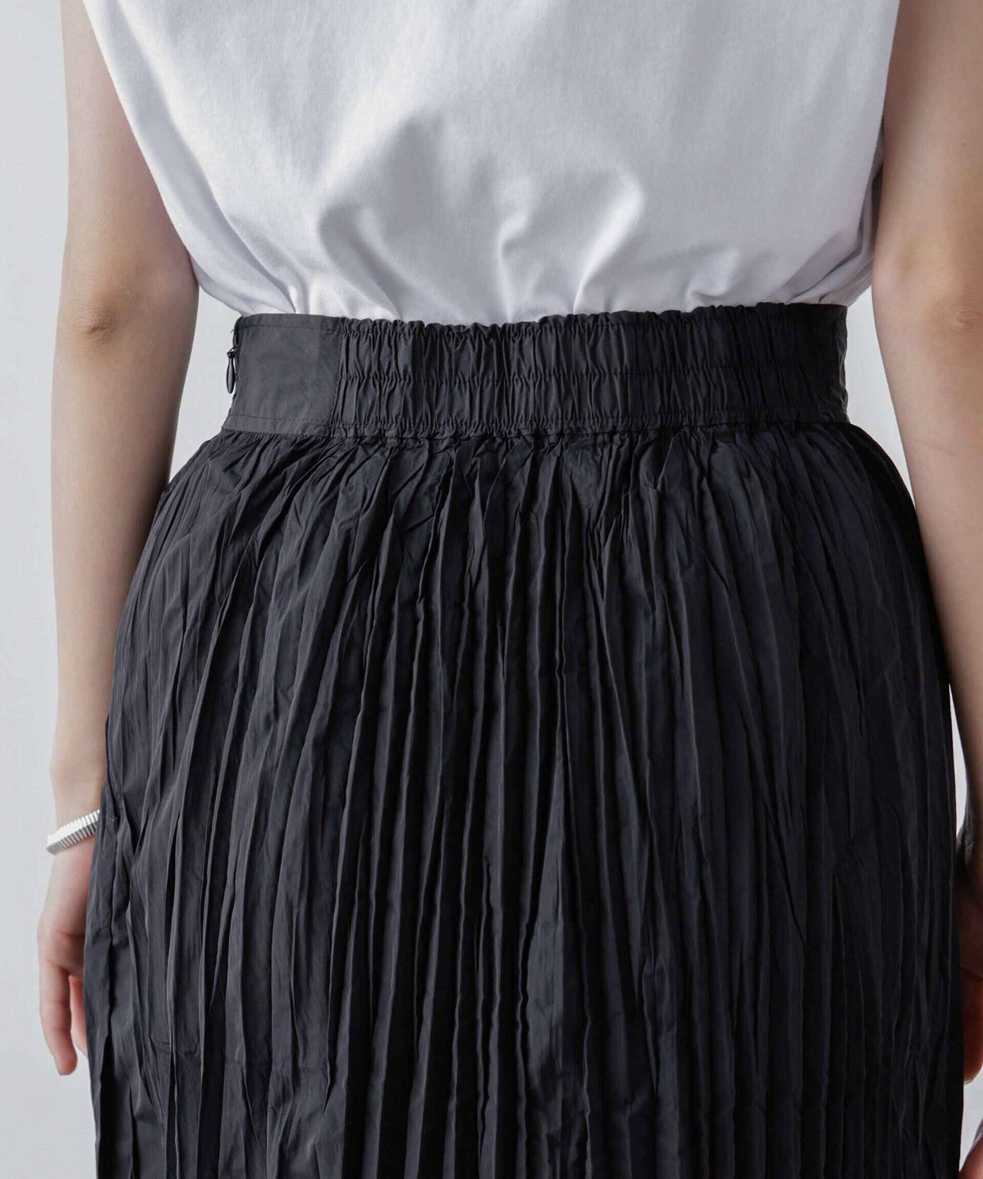 nano･universe「裾切り替えワッシャープリーツスカート」|スカート|