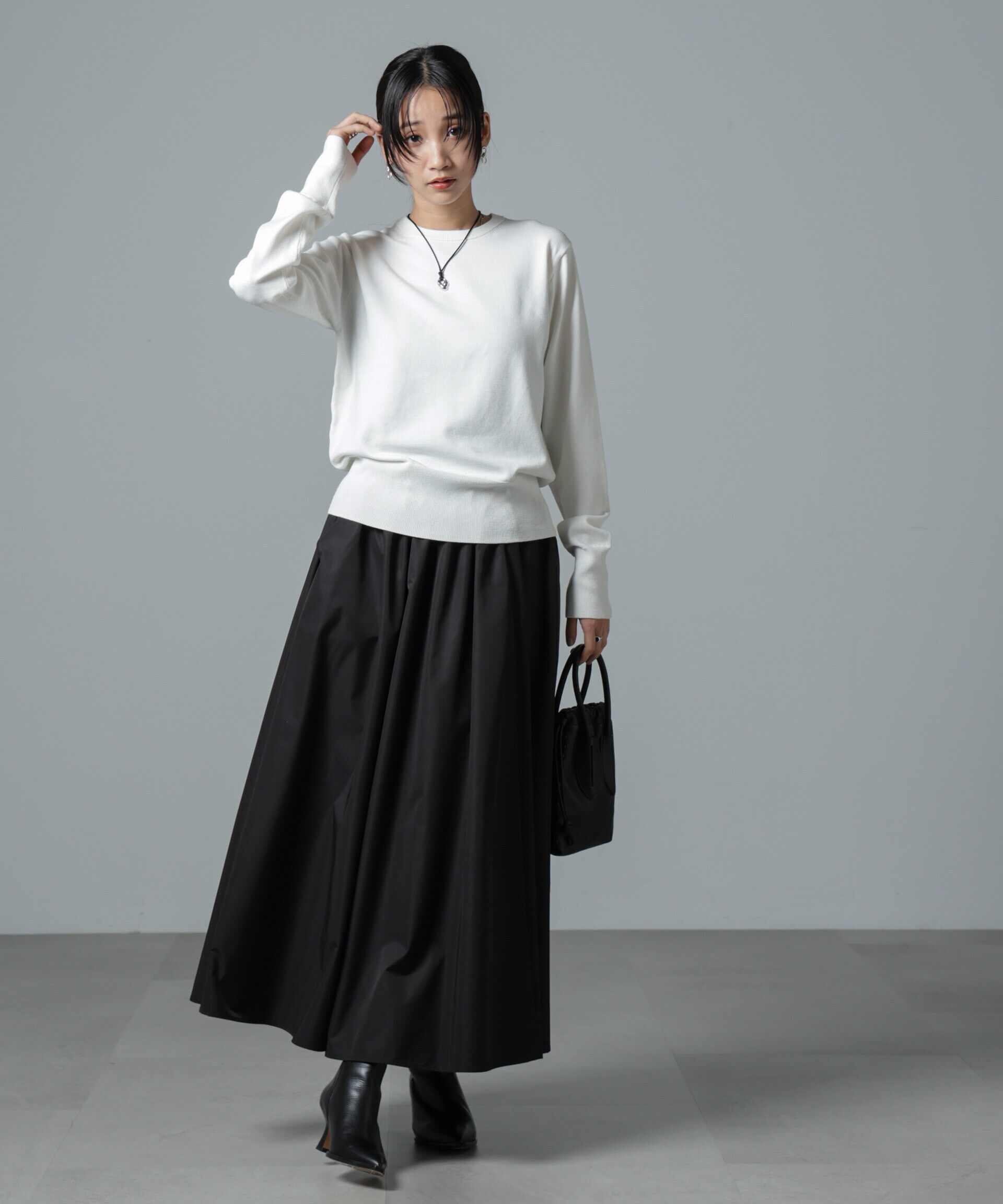 nano･universe「洗濯機洗可バンブーレーヨンニットプルオーバー」|ニット・セーター|