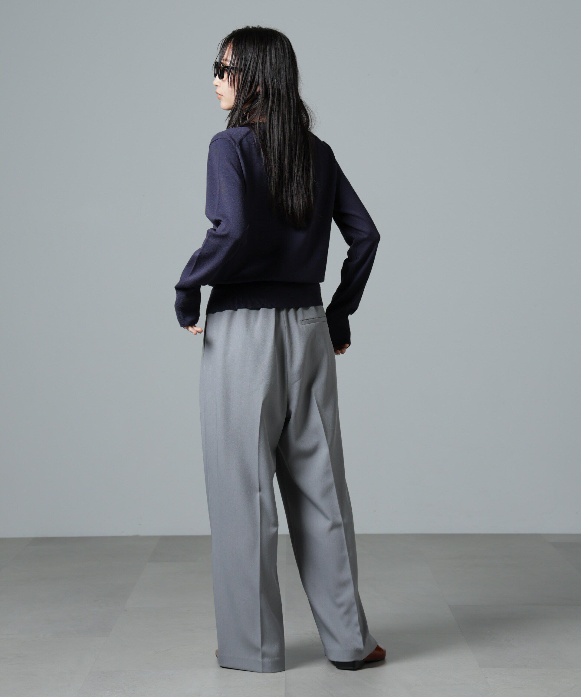 nano･universe「洗濯機洗可バンブーレーヨンニットプルオーバー」|ニット・セーター|