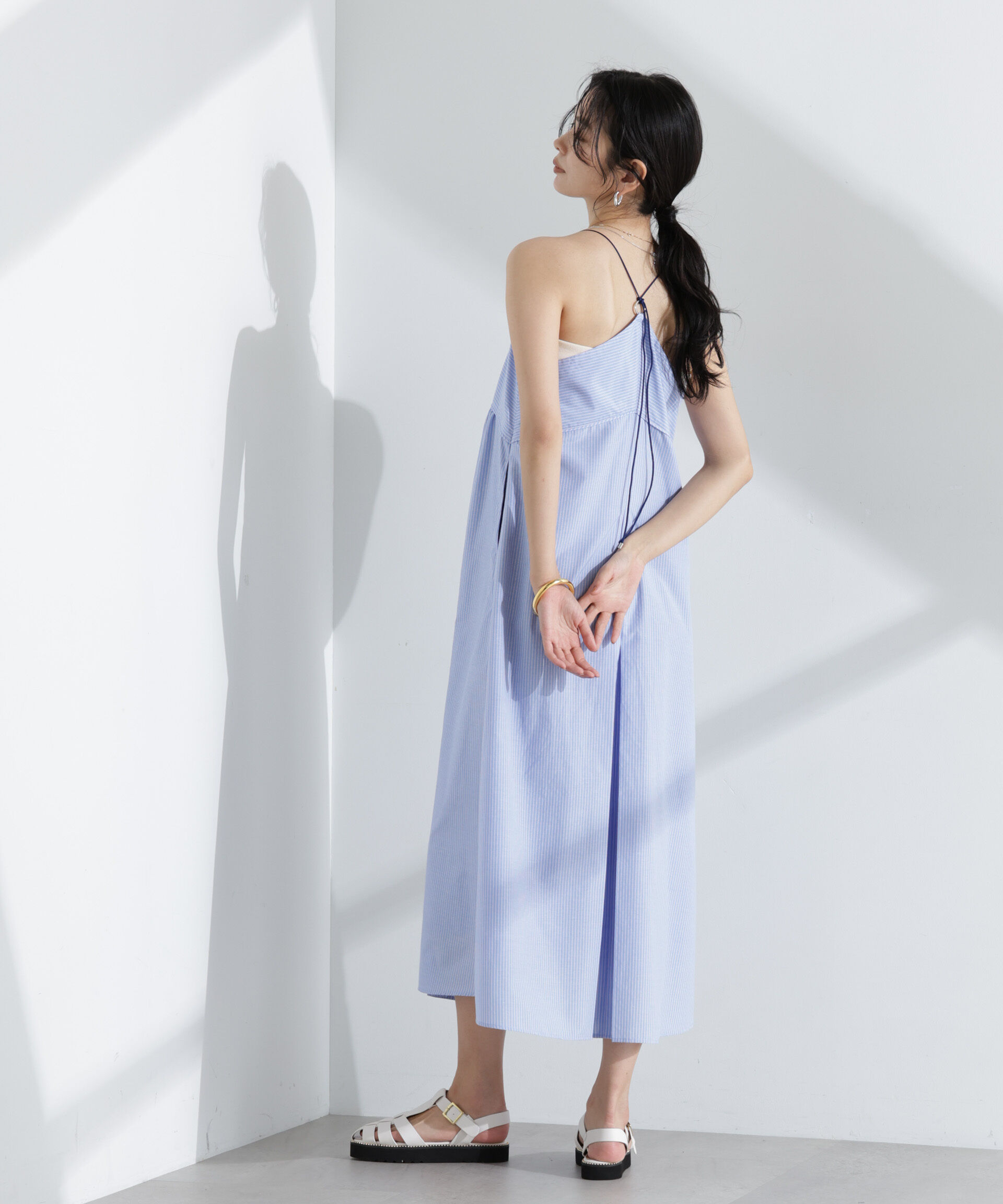 nano･universe「ストライプフレアキャミワンピース」|ワンピース|