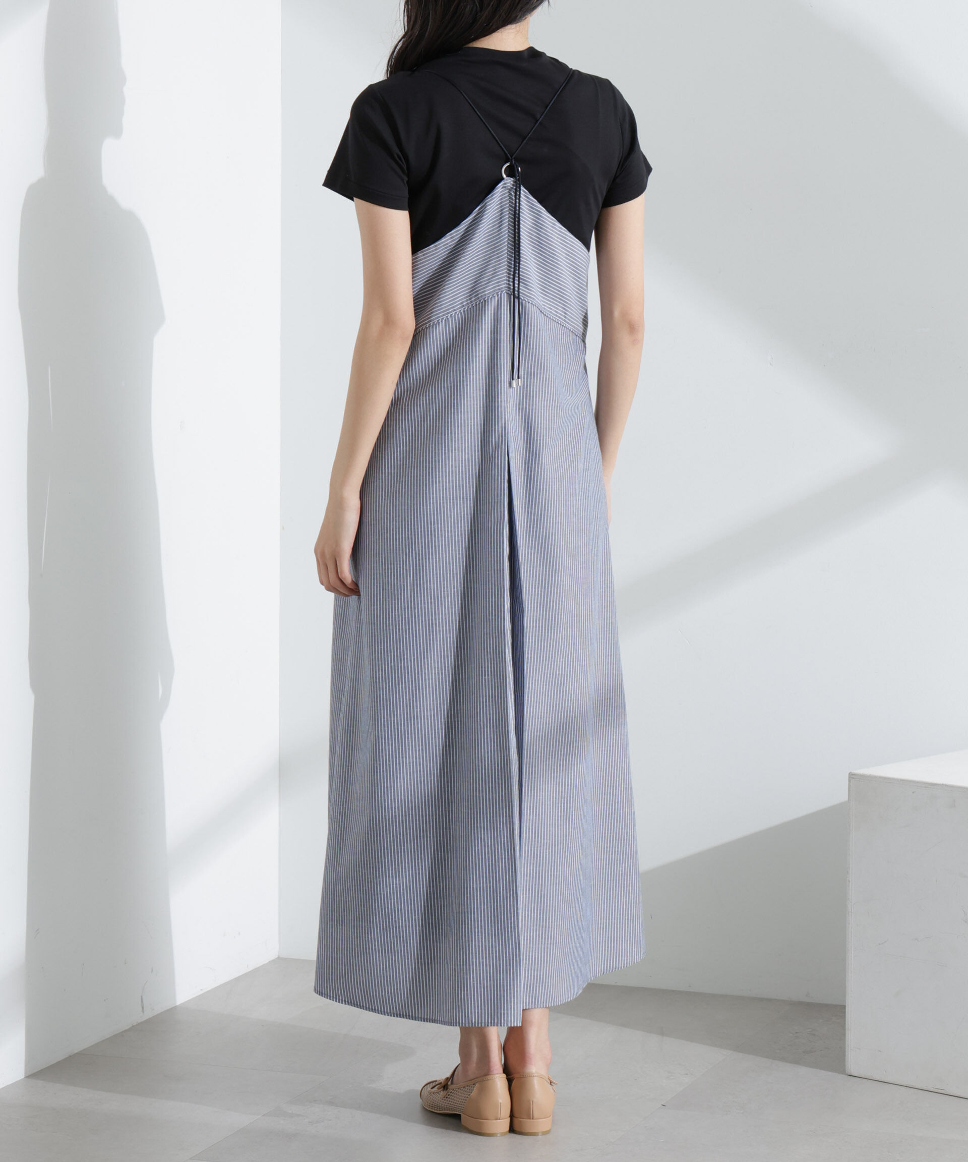 nano･universe「ストライプフレアキャミワンピース」|ワンピース|