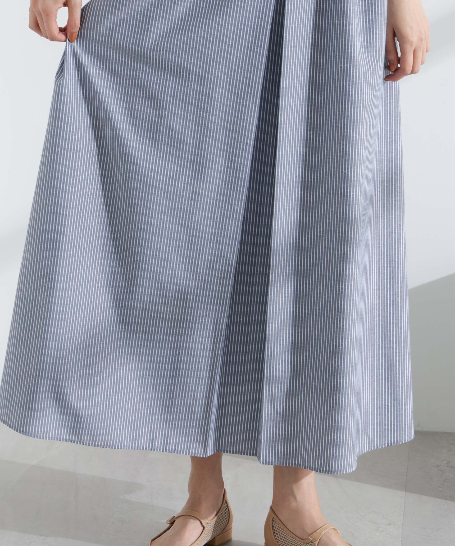 nano･universe「ストライプフレアキャミワンピース」|ワンピース|