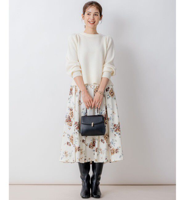 組曲「【8色展開・前後着用可】ウールカシミヤミックス パフスリーブ ニット」|ニット・セーター|