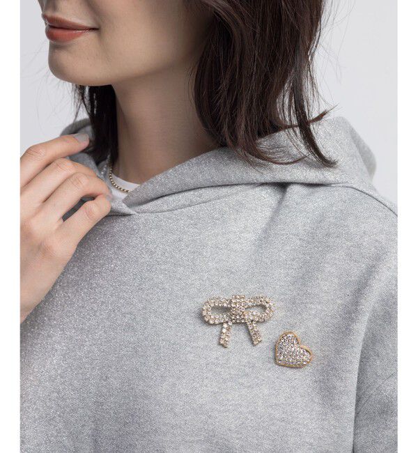 組曲「【人気につき再販決定！】ハートストーンブローチ」|ブローチ・コサージュ|