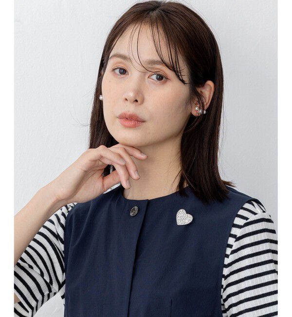 組曲「【人気につき再販決定！】ハートストーンブローチ」|ブローチ・コサージュ|