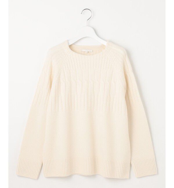 自由区「【洗える】ウールカシミヤブレンドケーブル ニット」|ニット・セーター|