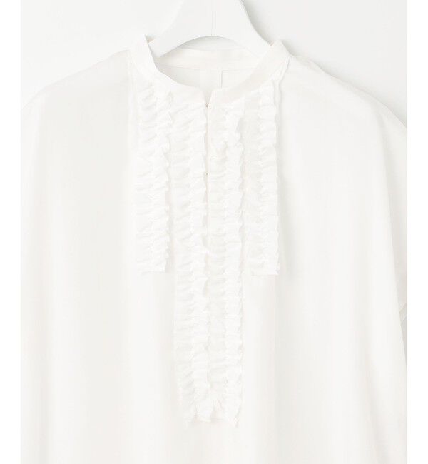 自由区「【洗える】ソフトリネンフリルディティール ブラウス」|シャツ・ブラウス|