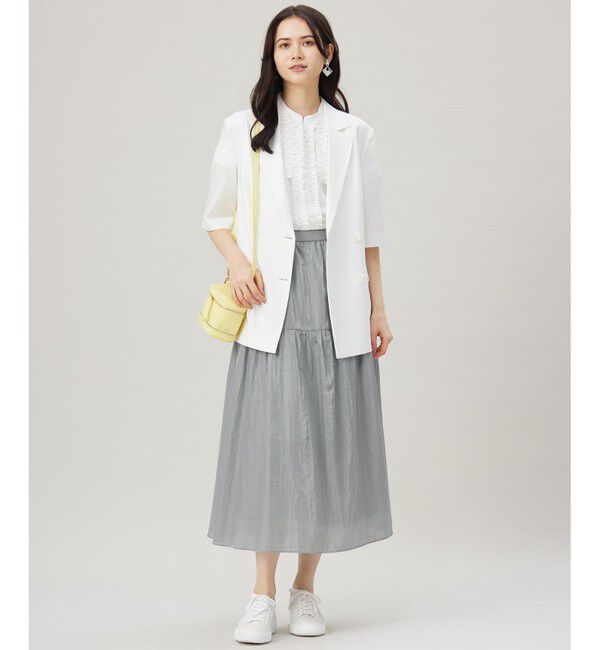 自由区「【洗える】ソフトリネンフリルディティール ブラウス」|シャツ・ブラウス|