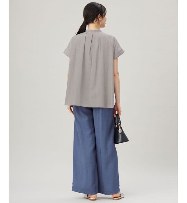 自由区「【洗える】ソフトリネンフリルディティール ブラウス」|シャツ・ブラウス|