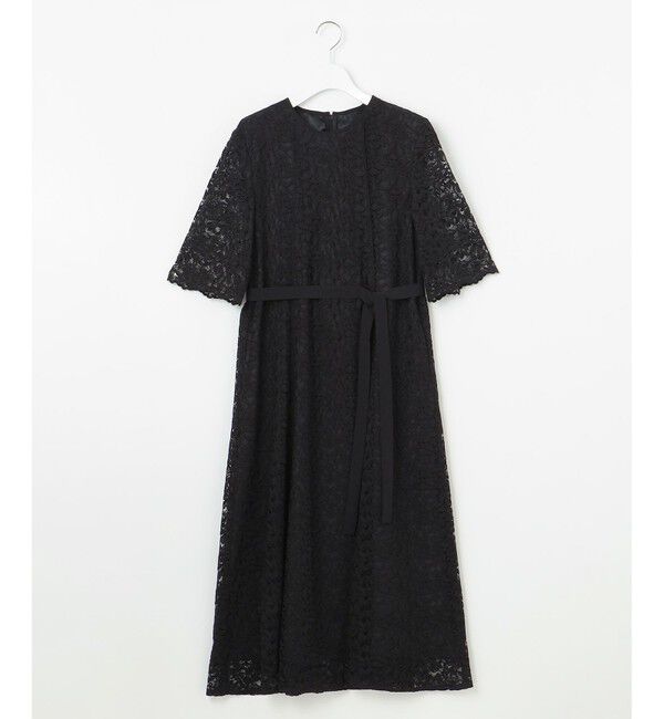 自由区「【洗える】フラワーリーフコードレース ワンピース」|ワンピース|