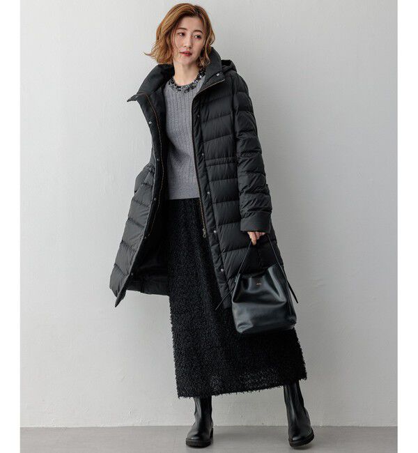 23区「【VERY掲載/新色追加】シレータフタ ロング ダウンコート」|ダウン|