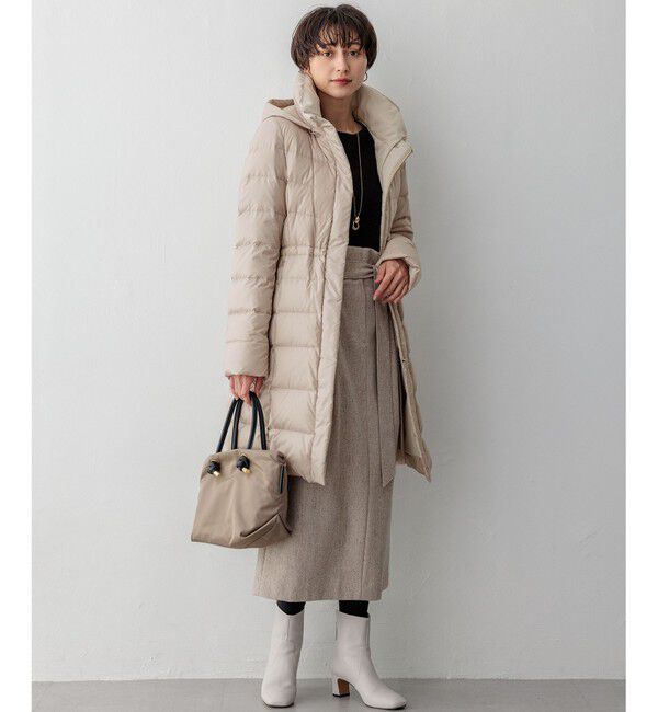 23区「【VERY掲載/新色追加】シレータフタ ロング ダウンコート」|ダウン|