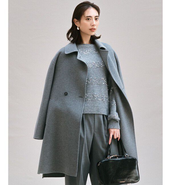 23区「【滝沢眞規子さん着用/Oggi掲載】MANTECOPure リバーコート」|チェスターコート|グレー系